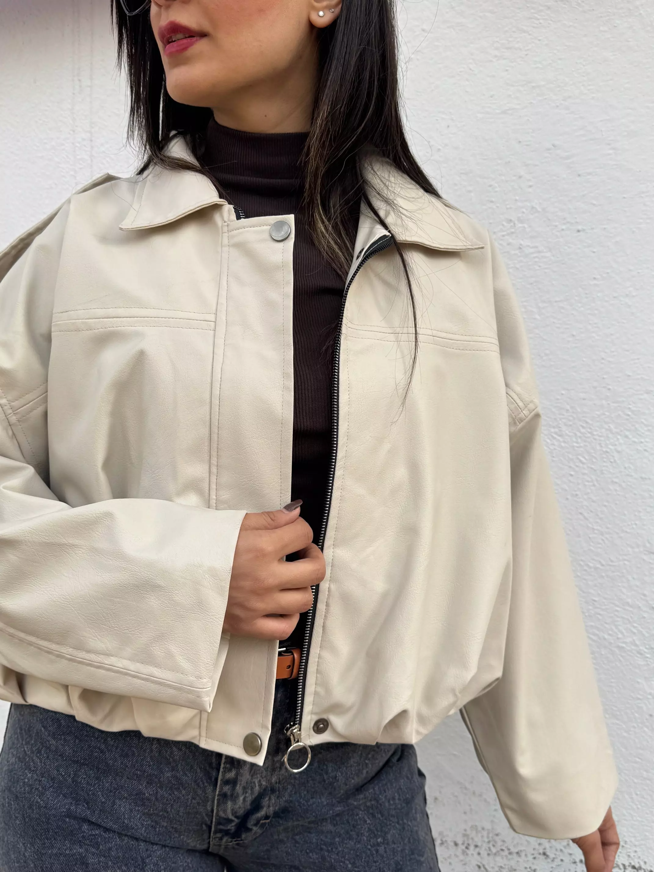 کاپشن چرم آستردار شکیرا